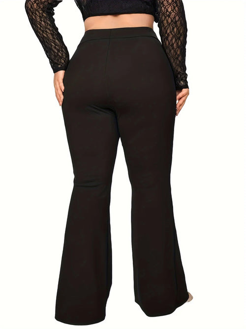2024 summer new women's plus-size British street style fashion style pleated design flared pants