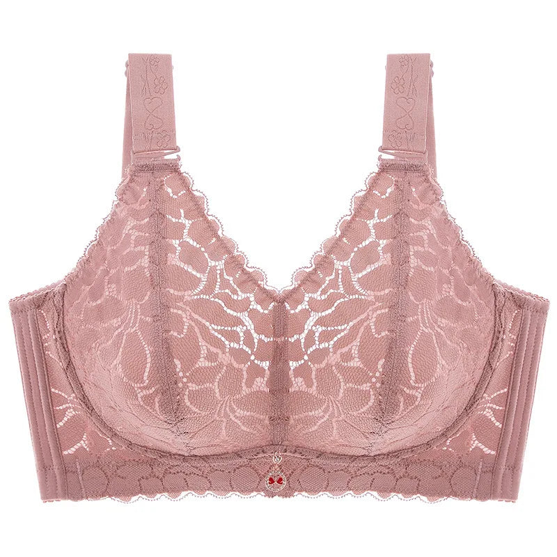 34-52CDEFG To 150KG No Steel Ring Underwear Large Chest Small Appearance Anti Sagging Full Cup Ultra-thin Adjustable Bra Gather