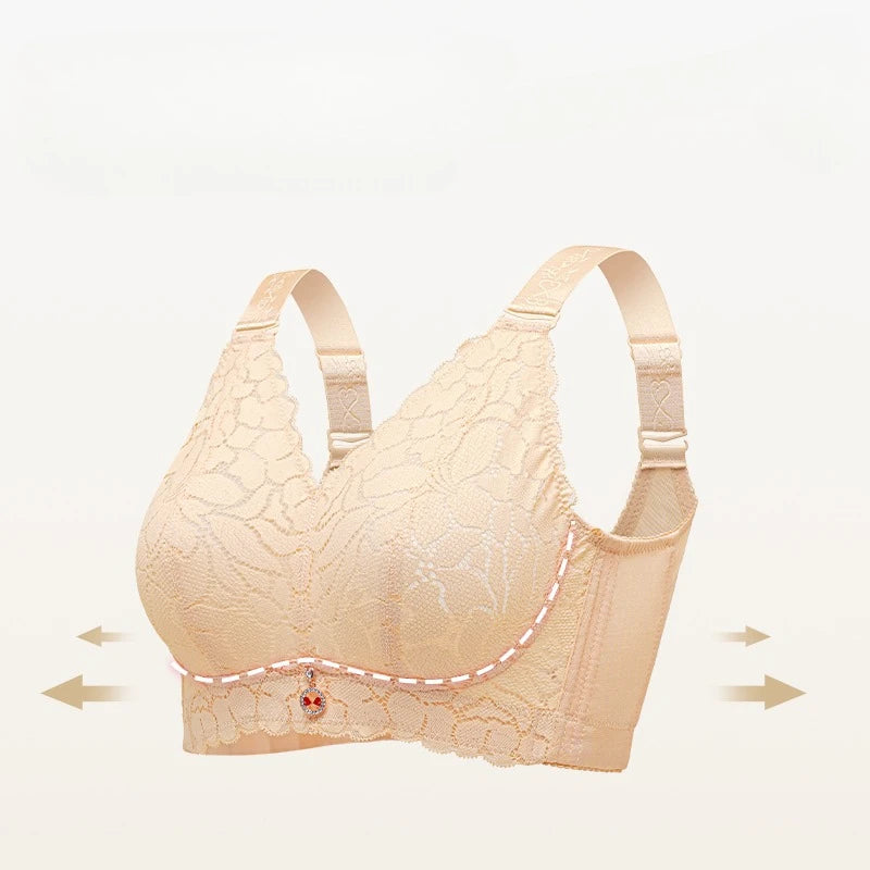 34-52CDEFG To 150KG No Steel Ring Underwear Large Chest Small Appearance Anti Sagging Full Cup Ultra-thin Adjustable Bra Gather