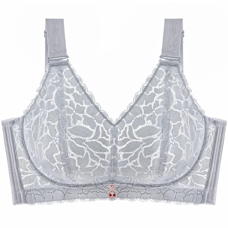 34-52CDEFG To 150KG No Steel Ring Underwear Large Chest Small Appearance Anti Sagging Full Cup Ultra-thin Adjustable Bra Gather