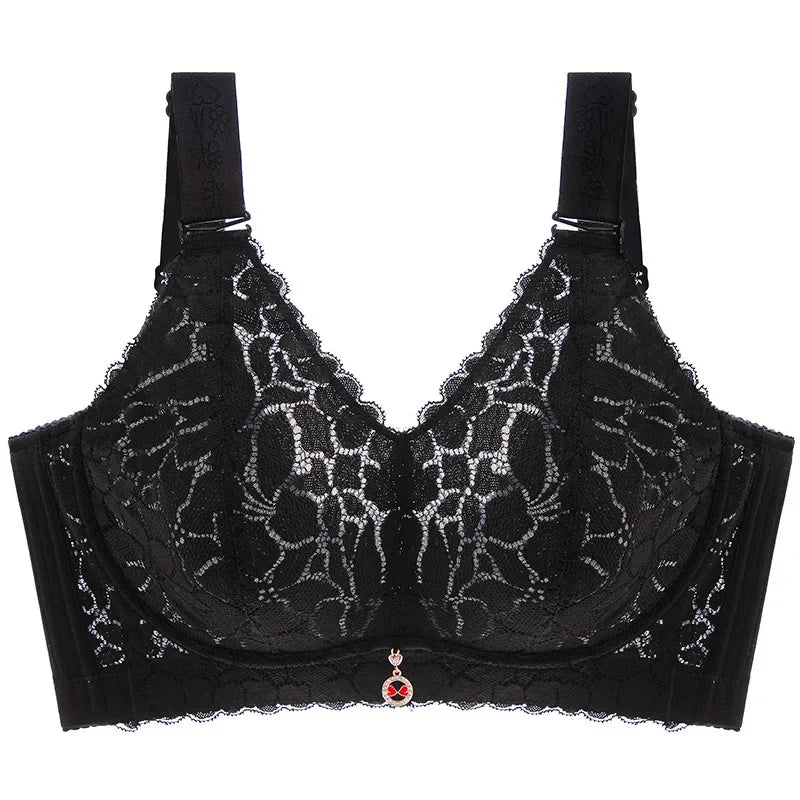 34-52CDEFG To 150KG No Steel Ring Underwear Large Chest Small Appearance Anti Sagging Full Cup Ultra-thin Adjustable Bra Gather